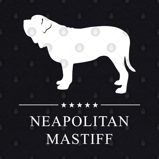 Neapolitan Mastiff Dog White Silhouette by millersye